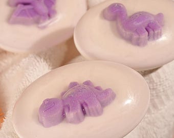 Kids Soap Dinosaur Gift | Soap for Kids | Fun Handwashing Soap | No Plastic Toy | Handmade Goat Milk Soap | Ages 3+