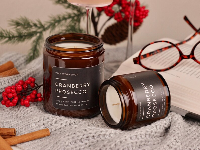 Christmas Candle | Holiday Soy Candle | Winter Scented Candles: Christmas Tree, Peppermint, Gingerbread | Clean Non-Toxic Host Gift image 18