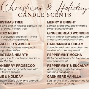 Christmas Candle | Holiday Soy Candle | Winter Scented Candles: Christmas Tree, Peppermint, Gingerbread | Clean Non-Toxic Host Gift image 8