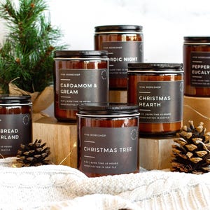 Christmas Soy Candle | Winter Scented Holiday Candle | Secret Santa Gift | Stocking Stuffer | Christmas Decor | Gift for Her