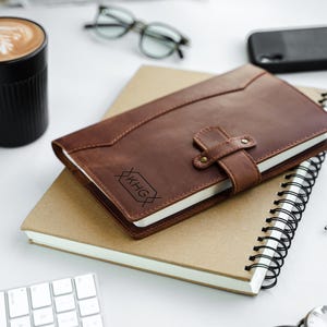 Cuaderno de cuero personalizado / Diario recargable para planificar y alcanzar objetivos diarios / Diario de cuero grabado a mano imagen 14