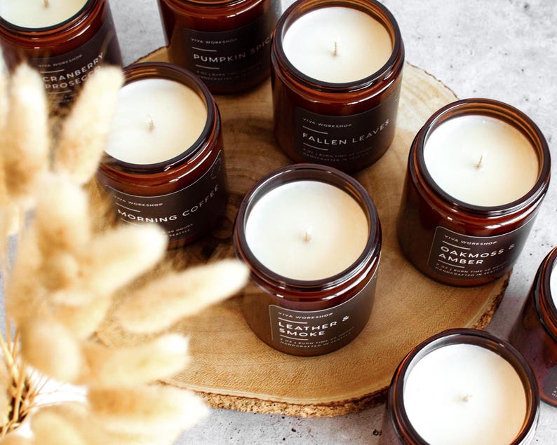 Fall Soy Candle | Pumpkin Spice Candle, Apple Pie Candle, Campfire Candle, Autumn Candle, Fall Home Decor, Thanksgiving Gift, Cozy Fall Gift zdjęcie 5