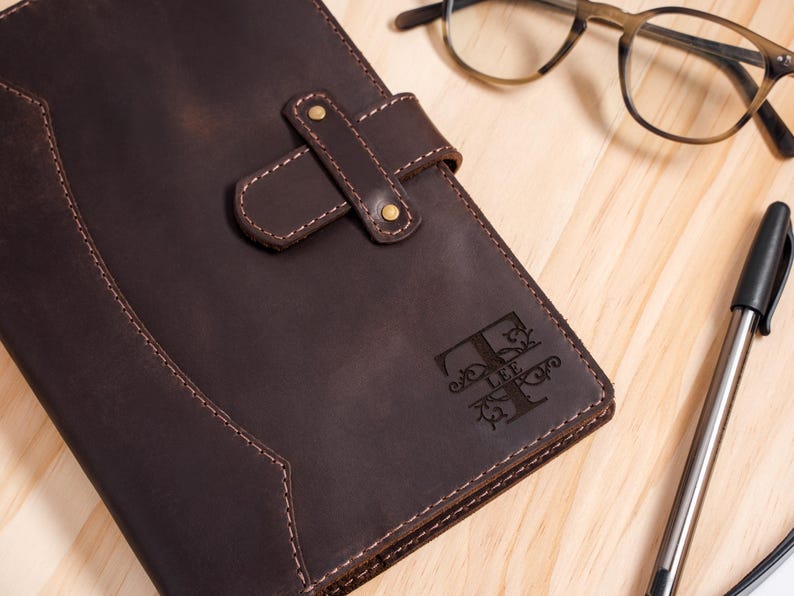 Cuaderno de cuero personalizado / Diario recargable para planificar y alcanzar objetivos diarios / Diario de cuero grabado a mano imagen 18