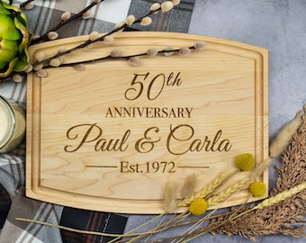 Personalized 50th Anniversary Gift for Couple, Custom 50th Wedding Gift for Parents, Unique 50 Year Gift for Him or Her