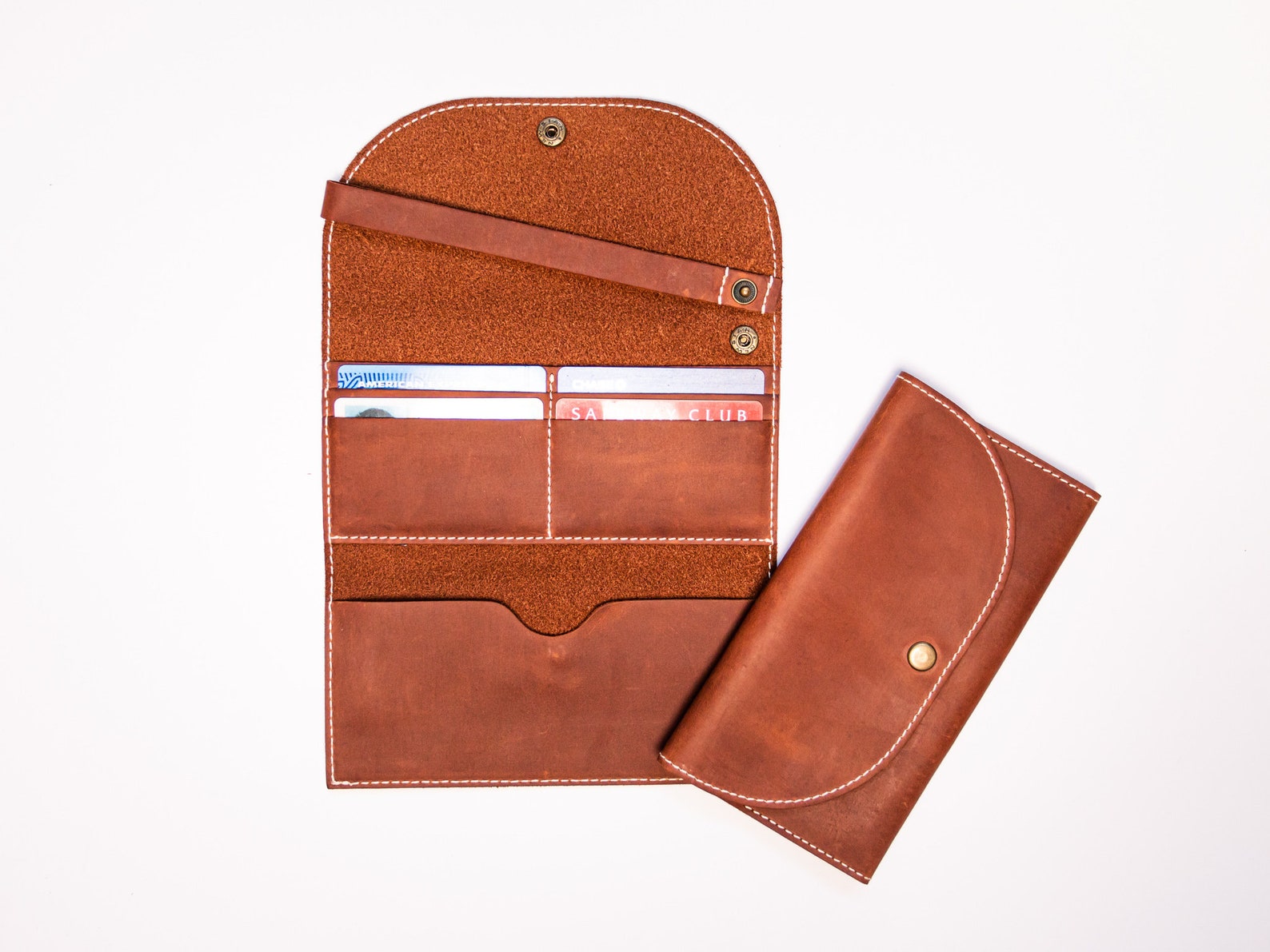 Women's Leather Envelope Wallet Clutch Can Be Etsy