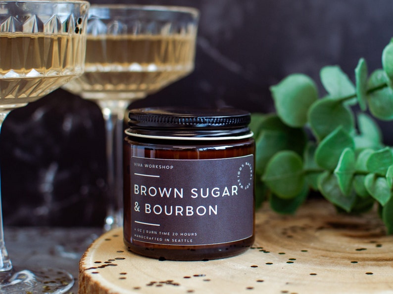Brown Sugar & Bourbon Soy Wax Candle - Thumbnail 2