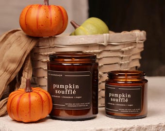 Pumpkin Soufflé Fall Candle | Soy Wax Candle | Pumpkin Spice Candle | Autumn Decor | Thanksgiving Gift | Cozy Candle | Hostess Gift