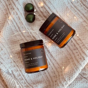 Home Holiday Christmas Candle Gift for Her | Holiday Candle Host Gift | Winter Scented Candle Christmas Holiday Gift
