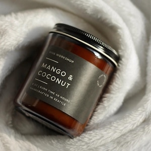 Spring Floral Soy Candle in Amber Jar | Handmade Scented Candle Home ...