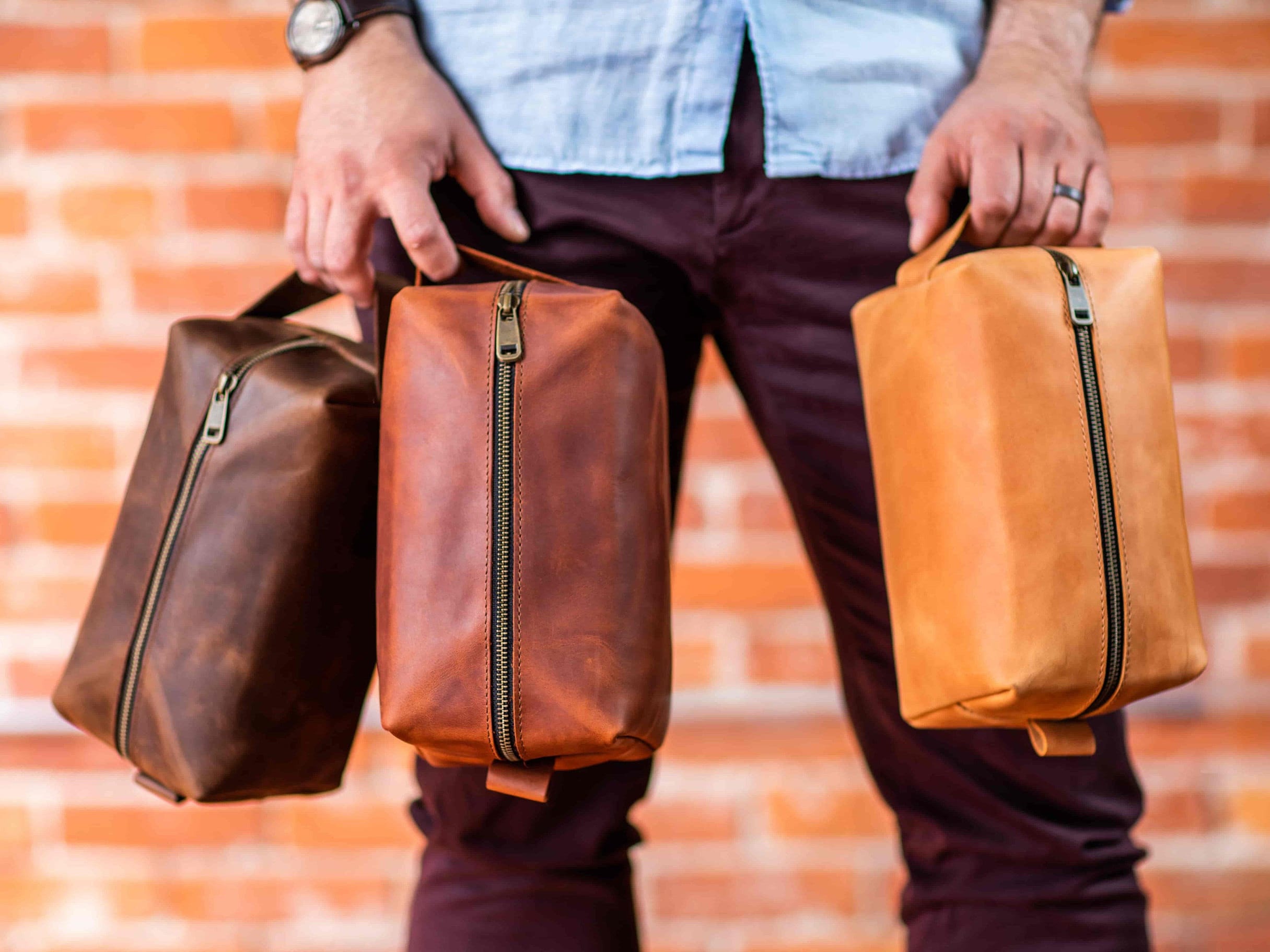 Personalized leather dopp kit for him Mens leather toiletry bag Wedding groomsmen gifts Mens toiletry Bag Custom gift for groom Etsy