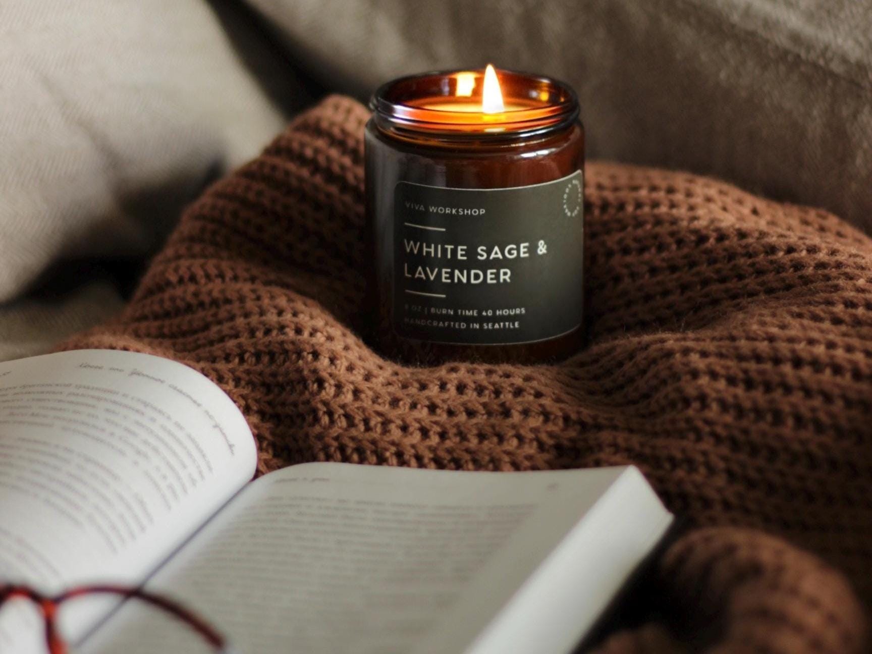 Spring Floral Soy Candle in Amber Jar | Handmade Scented Candle Home ...