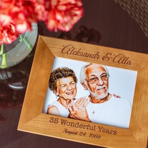 Sample Gift Frame Personalized Anniversary Gift Custom Photo Frame | Custom Engagement ...