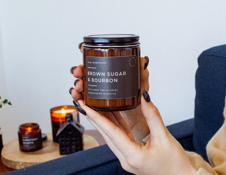 Brown Sugar & Bourbon Soy Wax Candle - Thumbnail 5