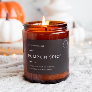 Fall Soy Candle | Pumpkin Spice Candle, Apple Pie Candle, Campfire Candle, Autumn Candle, Fall Home Decor, Thanksgiving Gift, Cozy Fall Gift zdjęcie 2