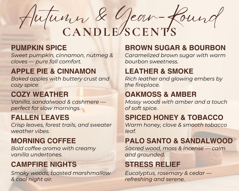 Fall Soy Candle | Pumpkin Spice Candle, Apple Pie Candle, Campfire Candle, Autumn Candle, Fall Home Decor, Thanksgiving Gift, Cozy Fall Gift zdjęcie 7