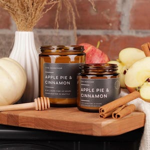 Fall Soy Candle | Pumpkin Spice Candle, Apple Pie Candle, Campfire Candle, Autumn Candle, Fall Home Decor, Thanksgiving Gift, Cozy Fall Gift zdjęcie 9