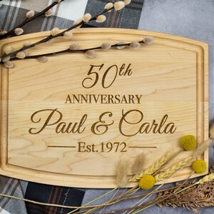 50th Anniversary Gift for Couple, Personalized Wedding Anniversary Gift for Parents, Custom Engraved Grill Accessories