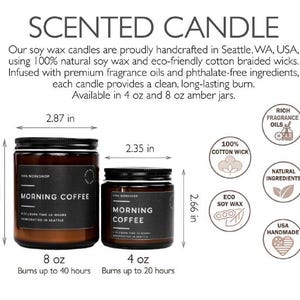 Coffee Candle | Morning Coffee Soy Candle, Home Decor, Coffee Lover Gift, Coffee Scented Candle, Housewarming Gift Candle, Soy Coffee Candle image 2