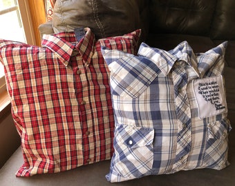 Pillow made from Shirts (w/ PILLOW INSERT)