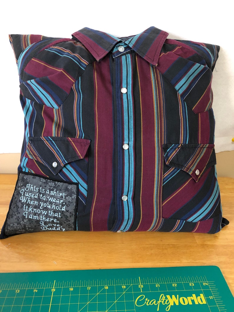 Pillow Made From Shirts w/ PILLOW INSERT Etsy