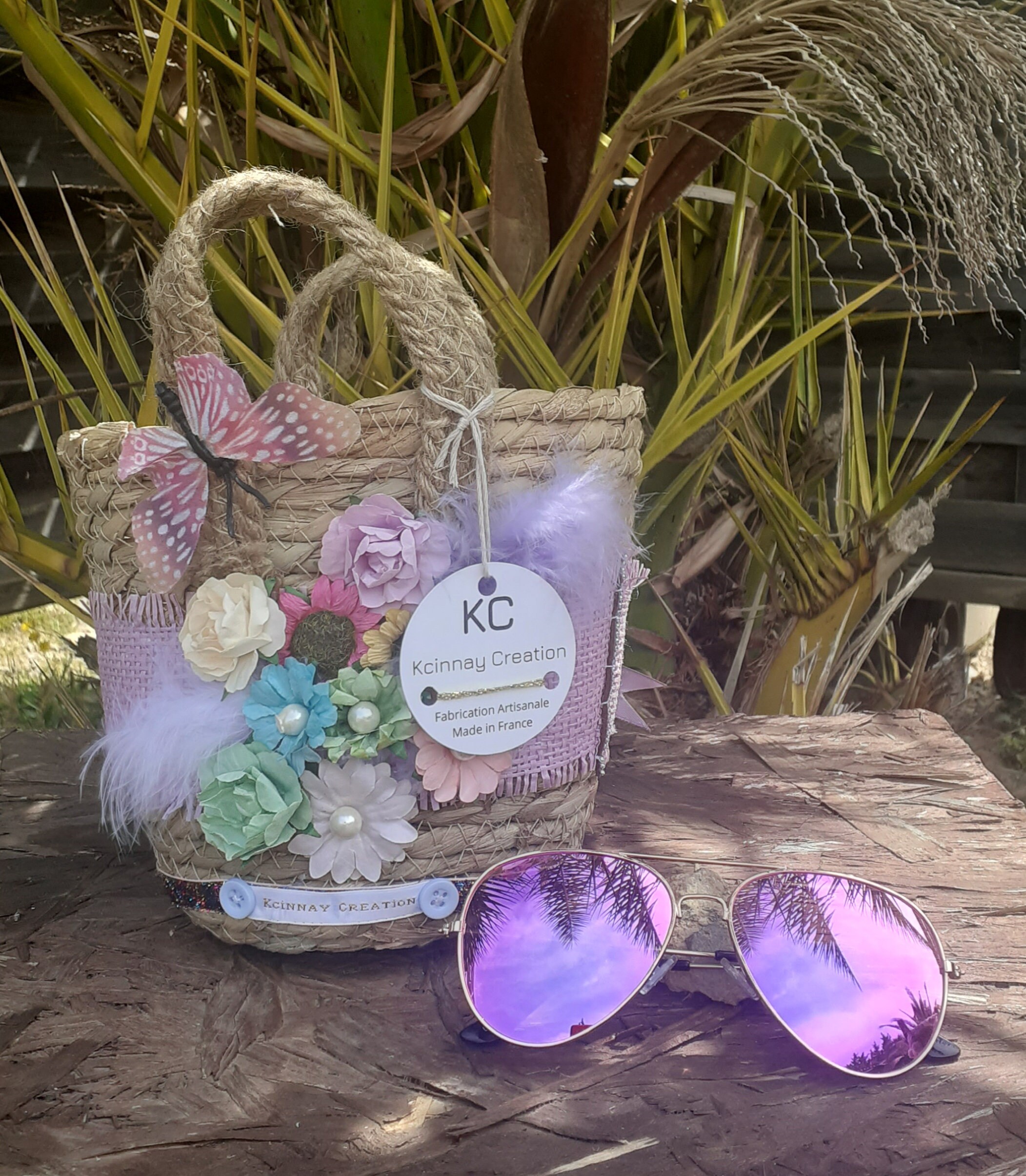 Petit Panier Thème Florale et Fée. Ref Kc109