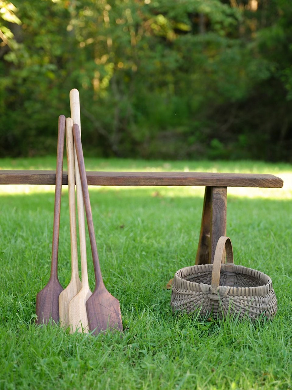 Vintage Wood Apple Butter Stirrer Paddle Tool 30” x 11.5”