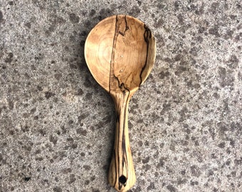 The Picnic Spoon - Small Spalted Cherry Wood Handcarved Spoon