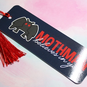Mothman Paper Bookmark - Crpytid Bookmark - Coated Cover Paper - Cryptid Bookmark - Cute Planner Book Mark - Cute Stationery