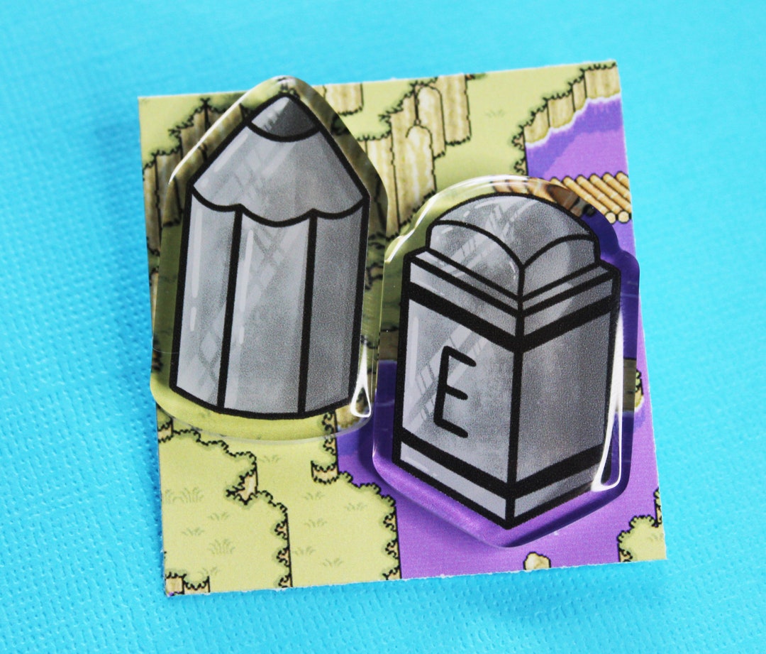 Iron Pencil/eraser Statue Earthbound Nintendo Pin Bag Etsy