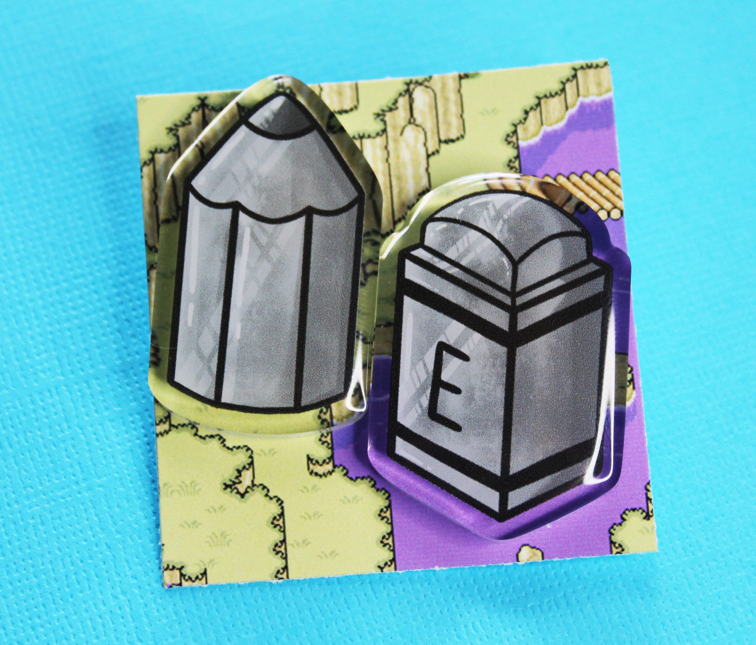 Iron Pencil/eraser Statue Earthbound Nintendo Pin Bag Etsy
