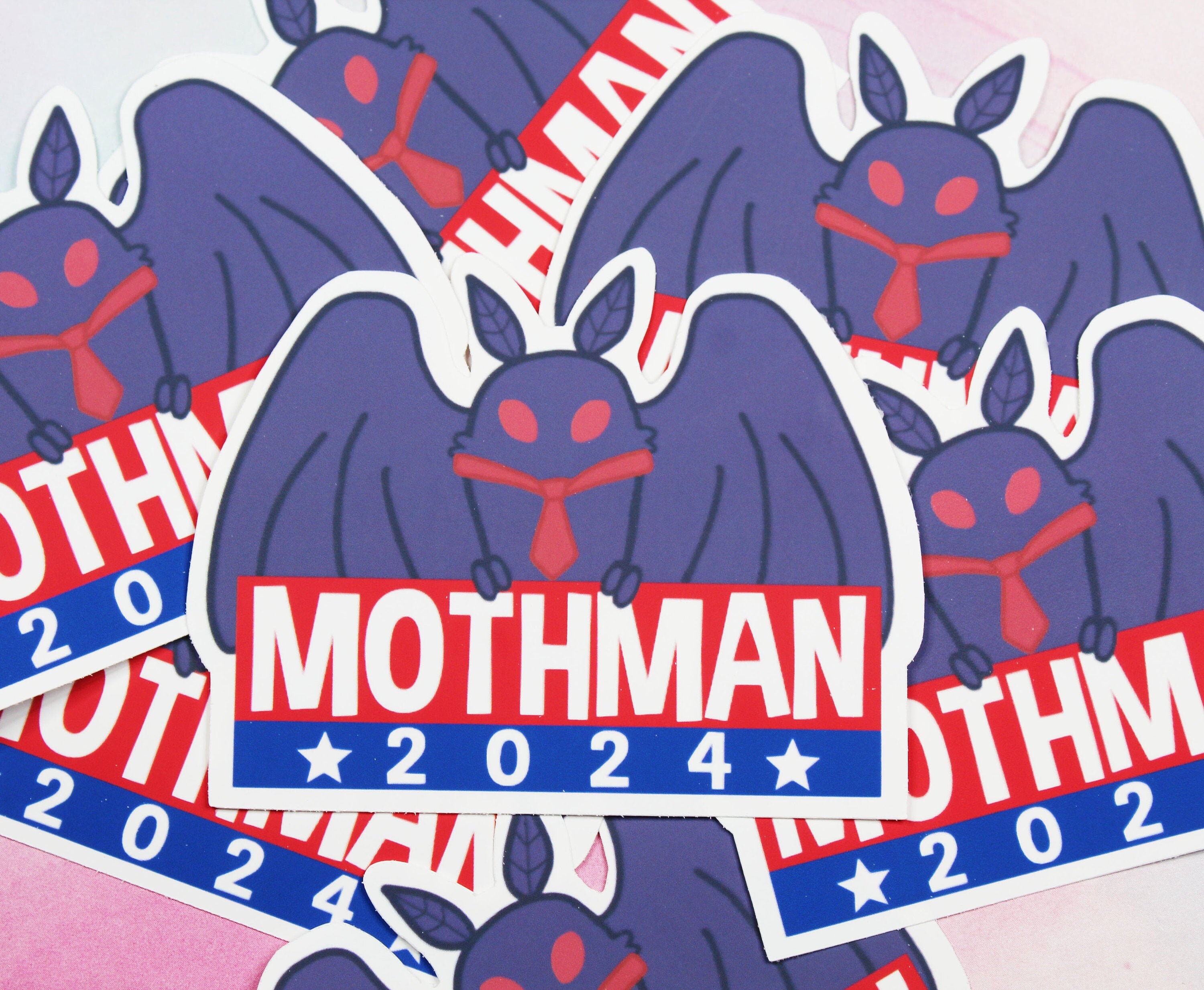 Mothman 2024 Weatherproof Glossy Sticker Cryptid Sticker Etsy