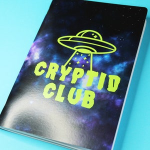 Cryptid Club Notebook - Dotted Notebook - Cute Stationery - Cryptids - Bullet Journal