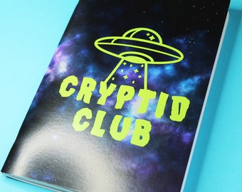 Cryptid Club Notebook - Dotted Notebook - Cute Stationery - Cryptids - Bullet Journal
