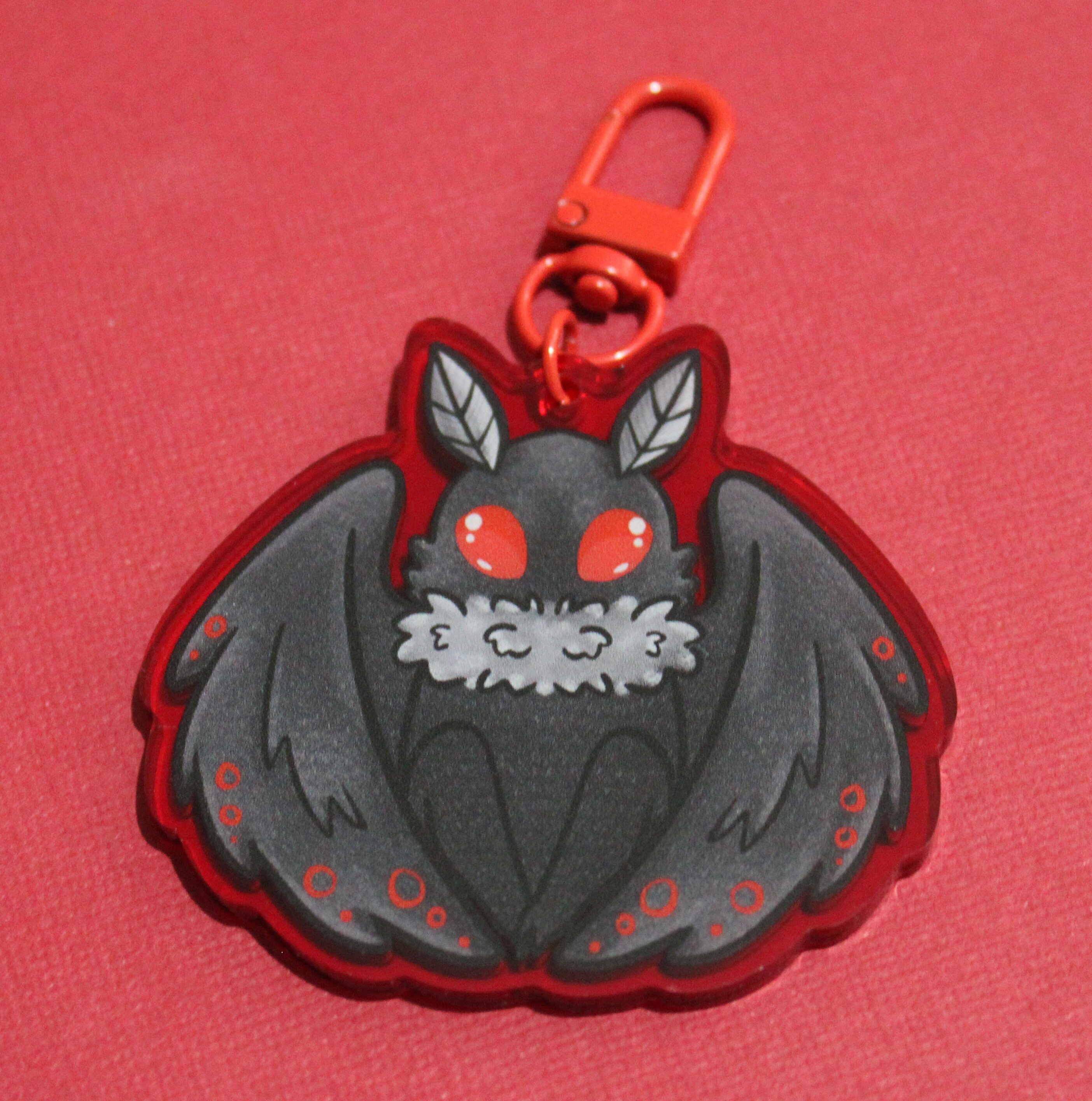 Mothman Key Chain Mothman Acrylic Keychain - Cryptid Keychain - Mothman Charm - Etsy