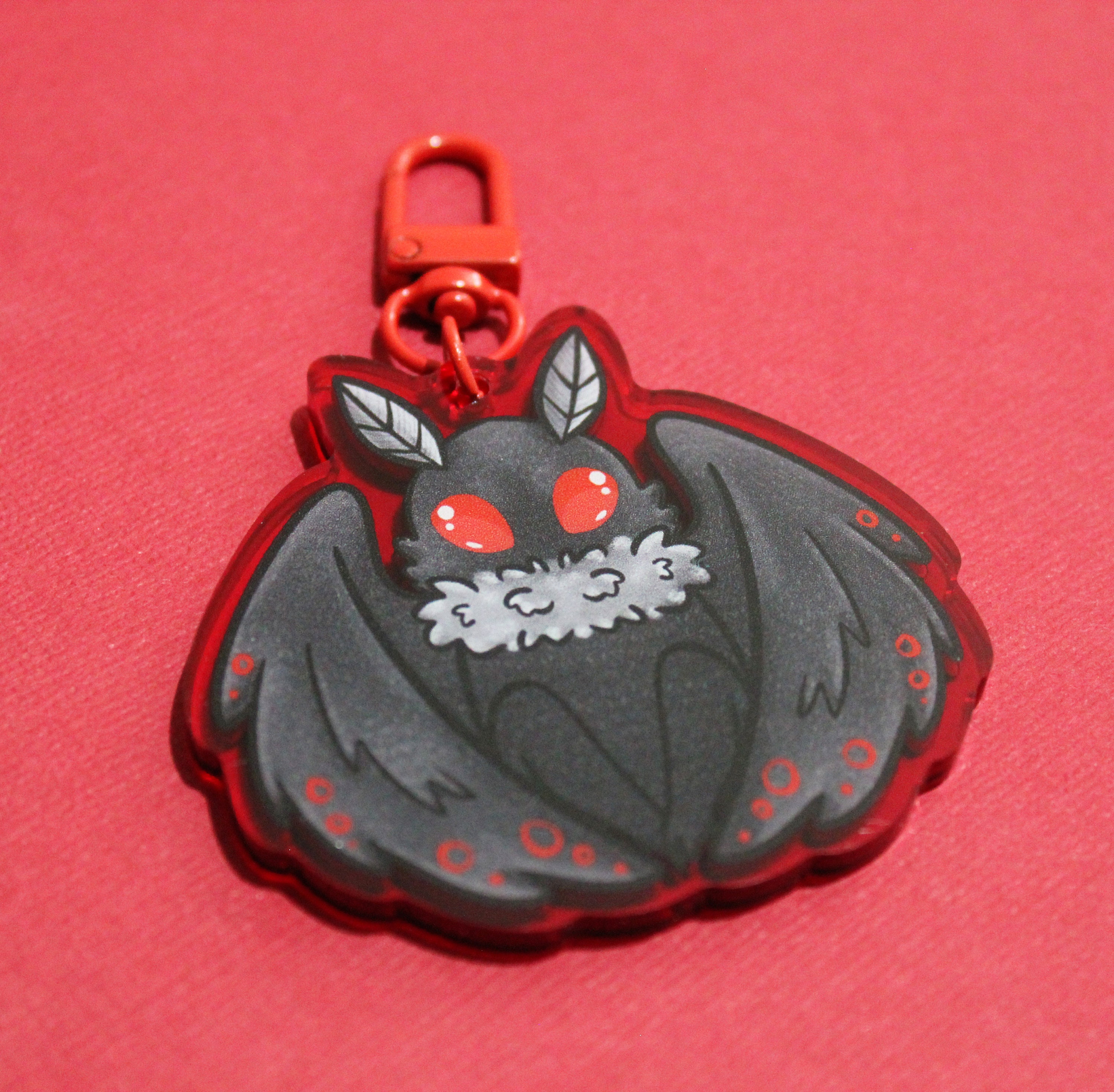 Mothman Key Chain Mothman Acrylic Keychain - Cryptid Keychain - Mothman Charm - Etsy