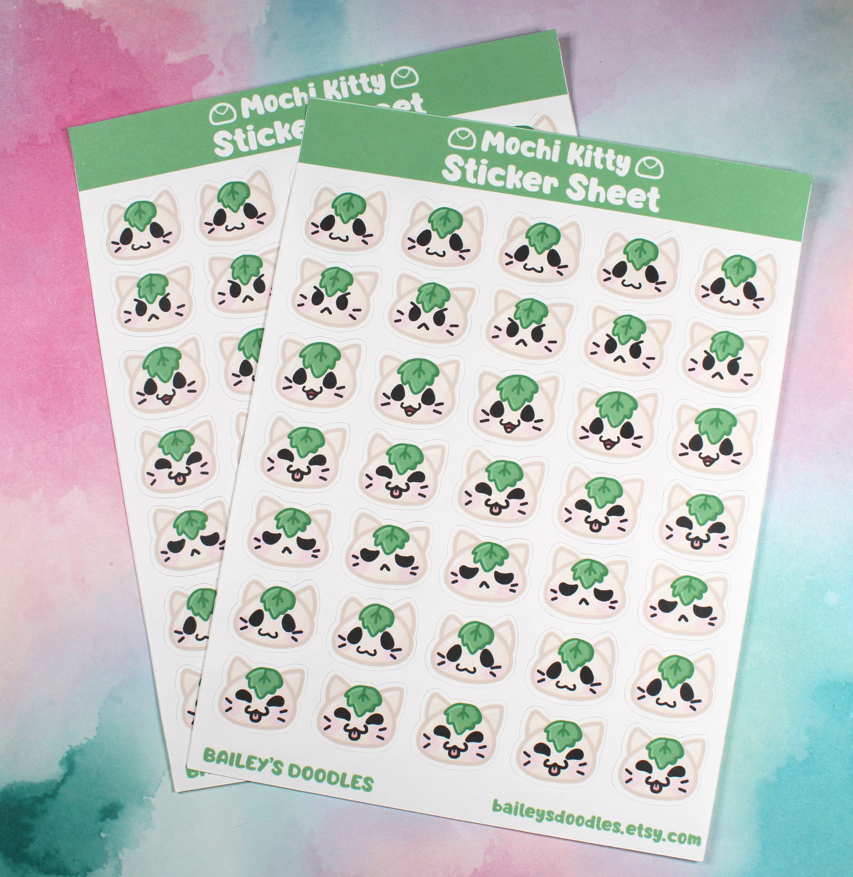 Mochi Kitty Planner Sticker Sheet - Kawaii Mochi Cat Planner Stickers ...