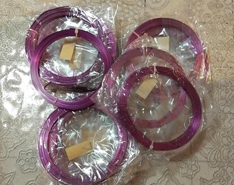 Super Special 33 Rolls of 3mm Wide 3 Meters Length Aluminum Flat Wire Purple Garden Craft Floral Decoration @1 per roll