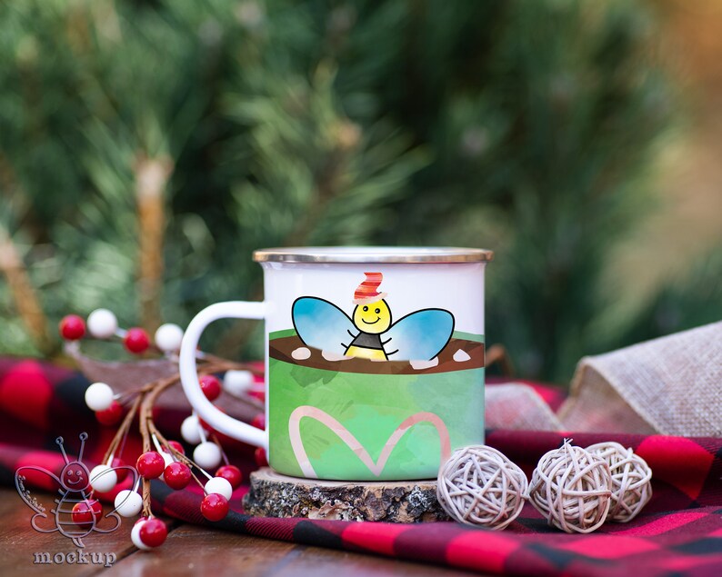Download Camp mug 11oz holiday themed sublimation blank mockup | Etsy