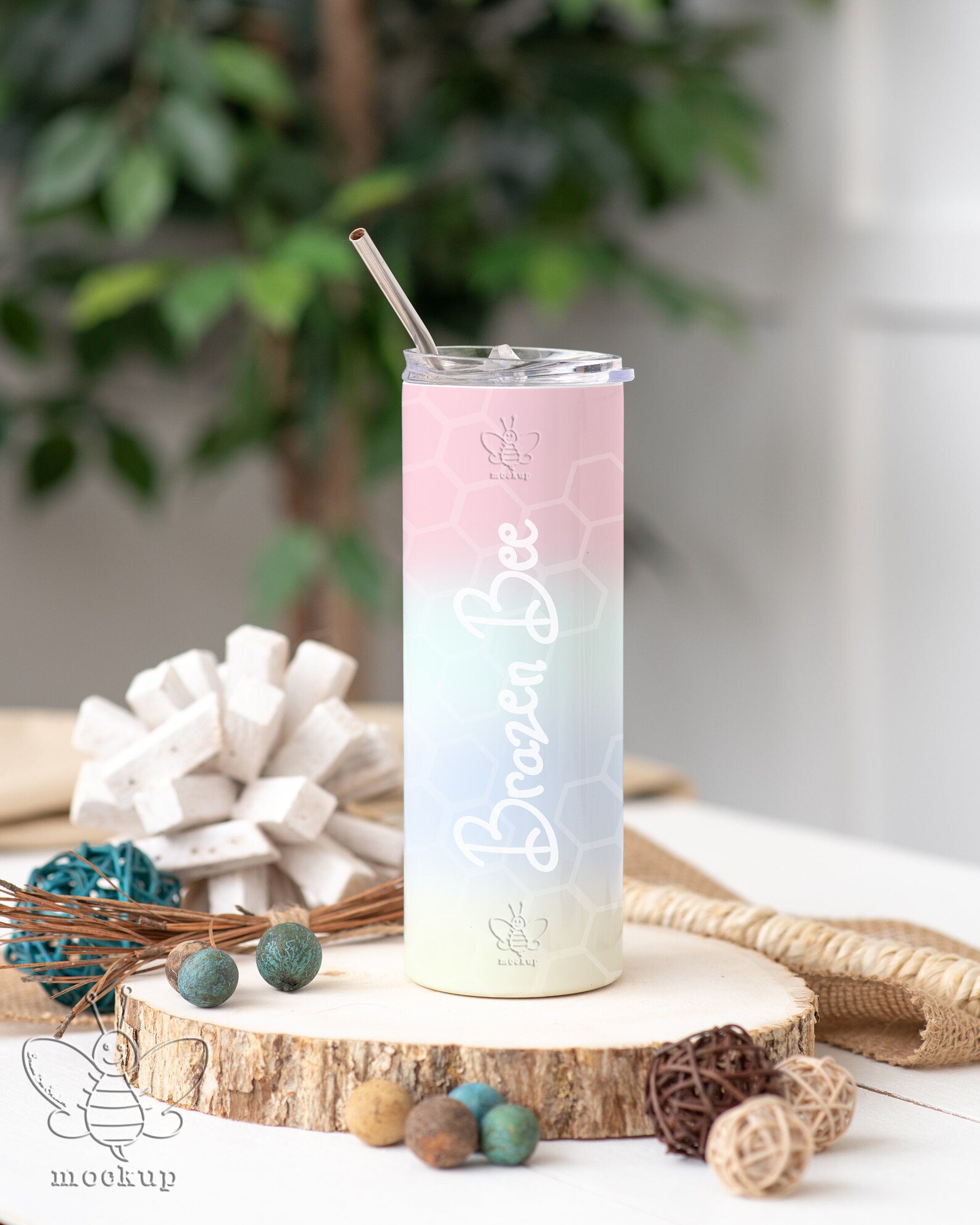 20oz skinny tumbler with lid and straw sublimation blank Etsy