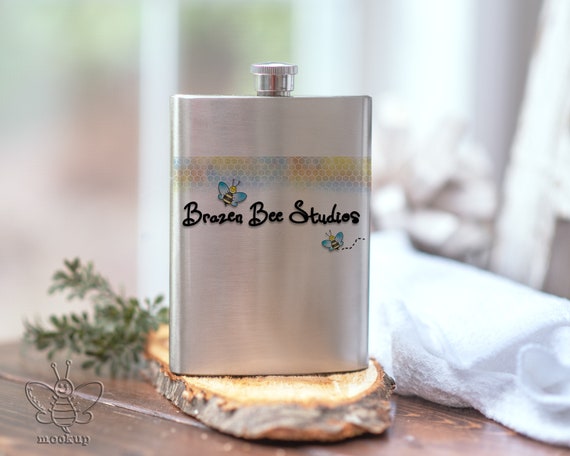 Download Stainless Steel Flask Sublimation Blank Mockup Digital Etsy
