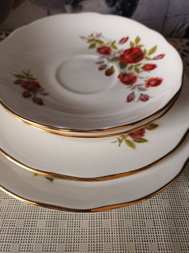 Vintage Duchess Bone China Set of Plates Etsy