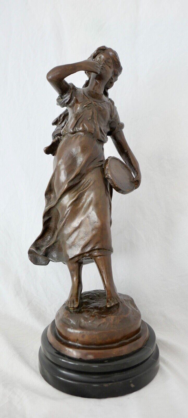 Antique Bronze Figure Sculpture L F Moreau 37 Cm Around 1900