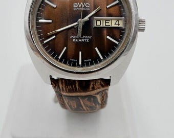 ヴィンテージ セイコー5 自動巻き メンズウォッチ：ブラウン文字盤