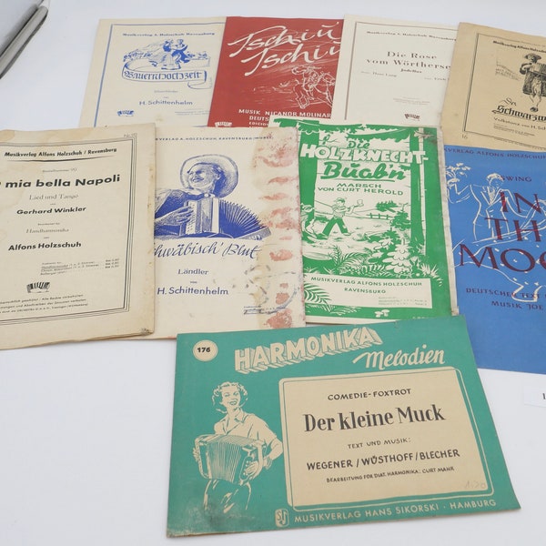 Alte Notenhefte Musikverlag Alfons Holzschuh Ravensburg & Hans Sikorski Hamburg
