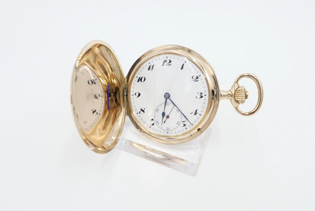 Buy IWC Savonette Pocket Watch 585 14k Gold 51 Mm 1916-1920 Cal