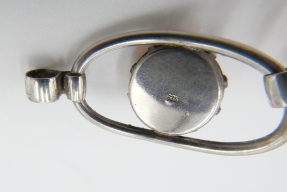 Old 835 Silver Amber Link Bracelet - image 7