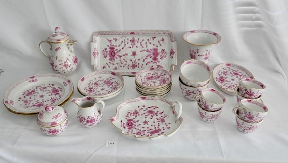 Meissen 1st Choice Coffee Mocha Service 25 Pieces Porcelain Indian