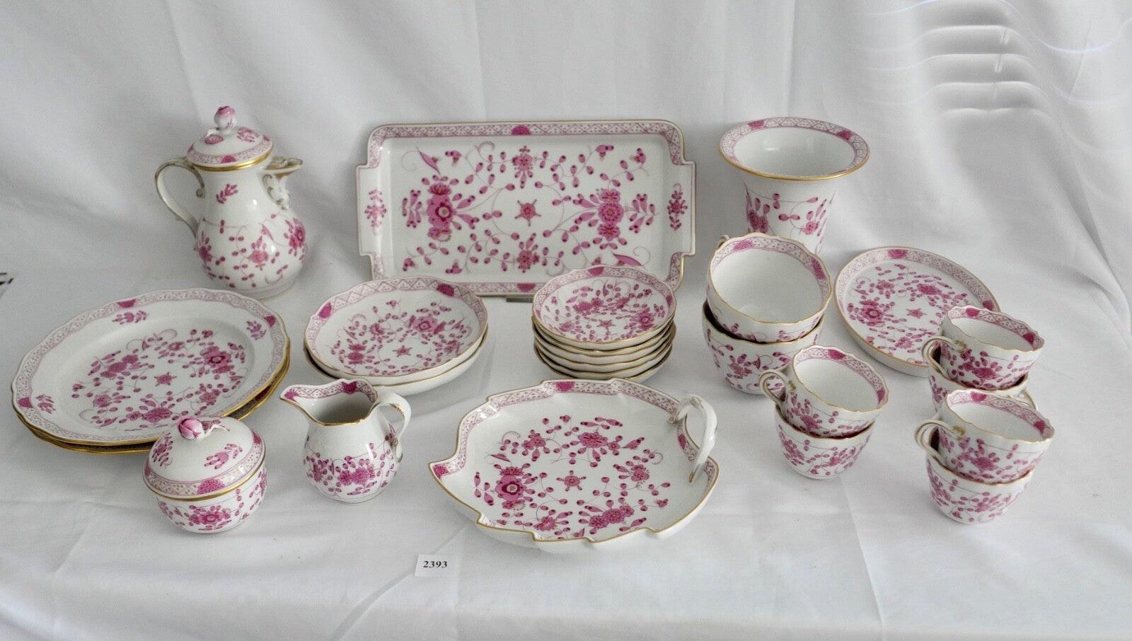食器 Meissen Porcelain Meissen 1st Choice Coffee Mocha Service 25 Pieces Porcelain Indian