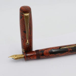 Pluma estilográfica EDACOTO con punta de relleno de pistón, oro 104, pluma estilográfica de 18 quilates / 750