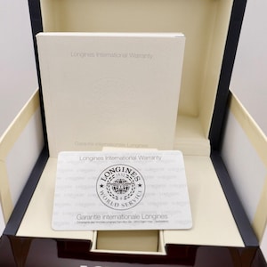 Original LONGINES Uhrenbox mit Uhrenkarte Umkarton Garantie